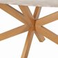 Home Trends & Design Malibu and Peabody 7-Piece Oval Dining Set in Antique Gold and Sawar White, , large