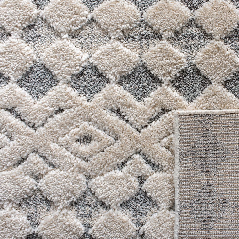 Safavieh Martha Stewart Lucia Shag MSR0737A 2&#39;6&quot; x 3&#39;9&quot; White and Light Grey Area Rug, , large