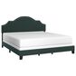 Richlands Furniture Cynthia King Panel Bed with Green Upholstery in Black, , large
