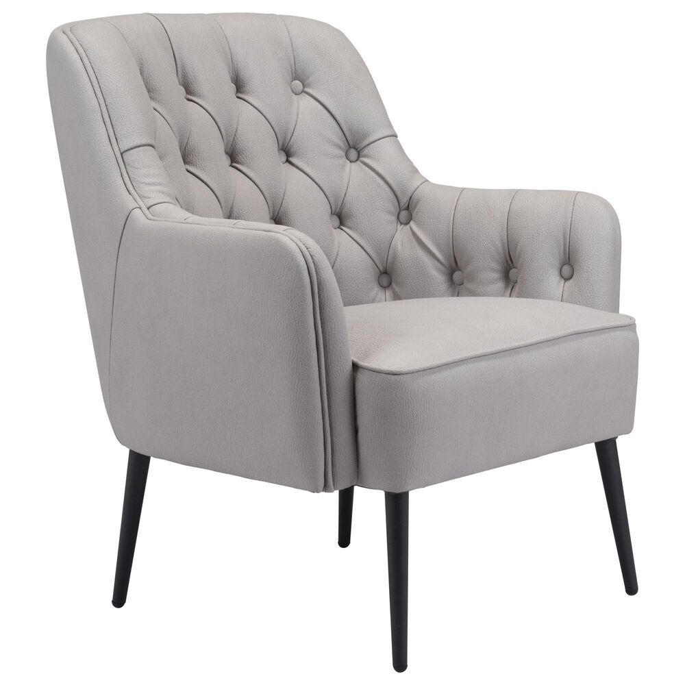 Zuo Modern Tasmania Accent Chair in Gray and Black, , large