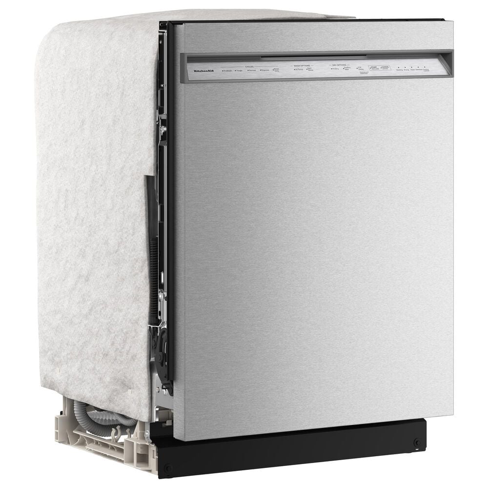 KitchenAid 24&quot; Third Level Utensil Rack Dishwasher with 30+ Total Wash Jets and Pocket Handle in PrintShield Stainless, , large