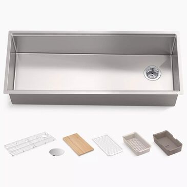 Kohler Strive 44" Undermount Single-Bowl Kitchen Sinks in Stainless Steel, , large