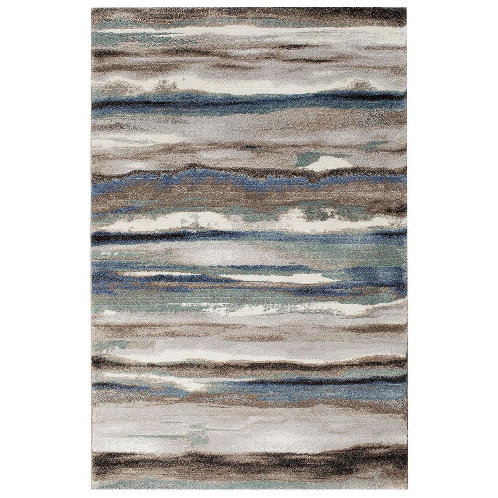 Central Oriental Trisha Yearwood Relax Maisie 7"10" x 9"10" Dusk and Multicolor Area Rug, , large
