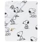Lambs & Ivy Classic Snoopy Fitted Baby Crib Sheet in White and Black, , large