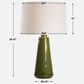 Uttermost Kelley Table Lamp in Moss Green and Antiqued Brass, , large