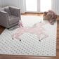Safavieh Carousel 4" x 6" Ivory, Grey and Pink Kids Area Rug, , large