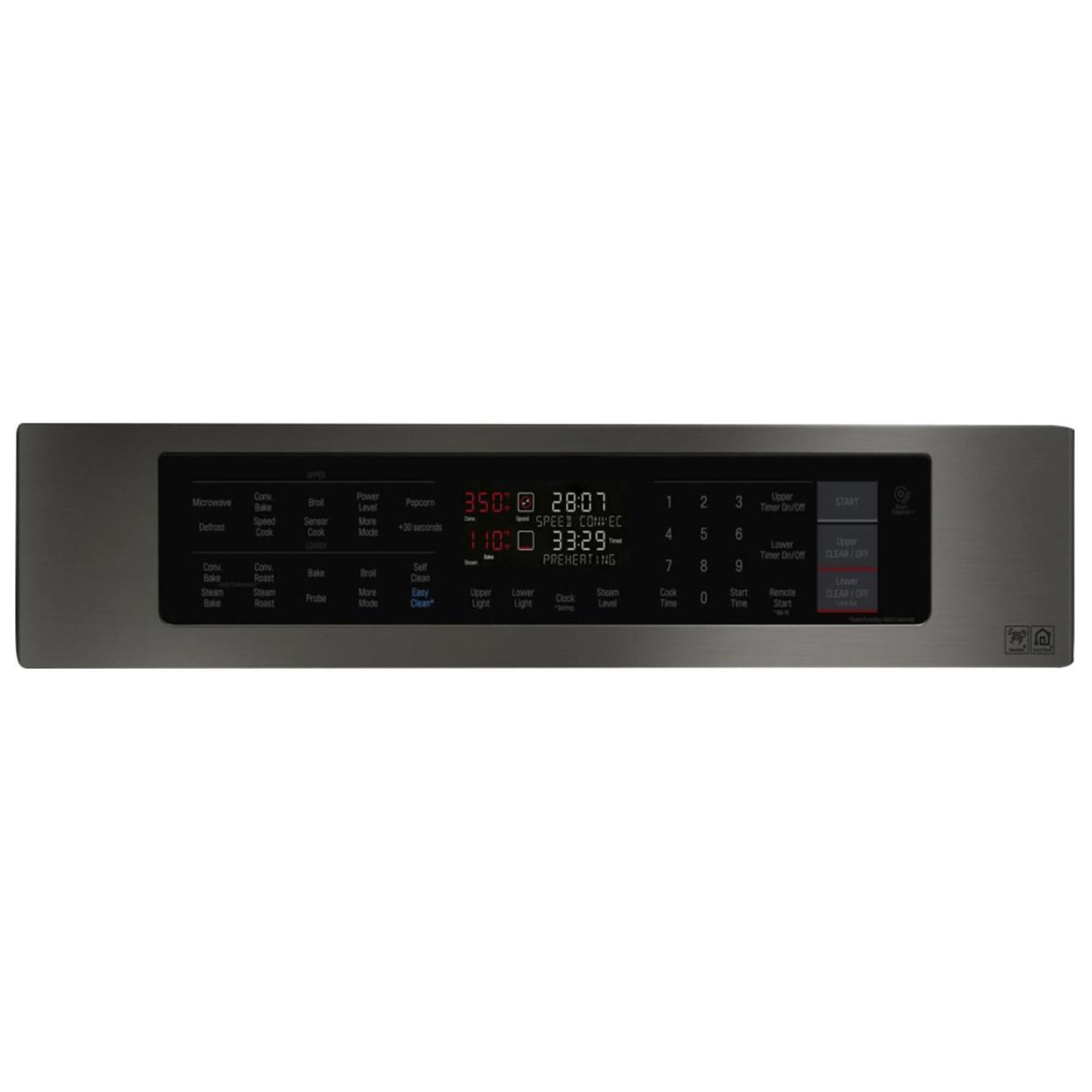 lg black stainless wall oven
