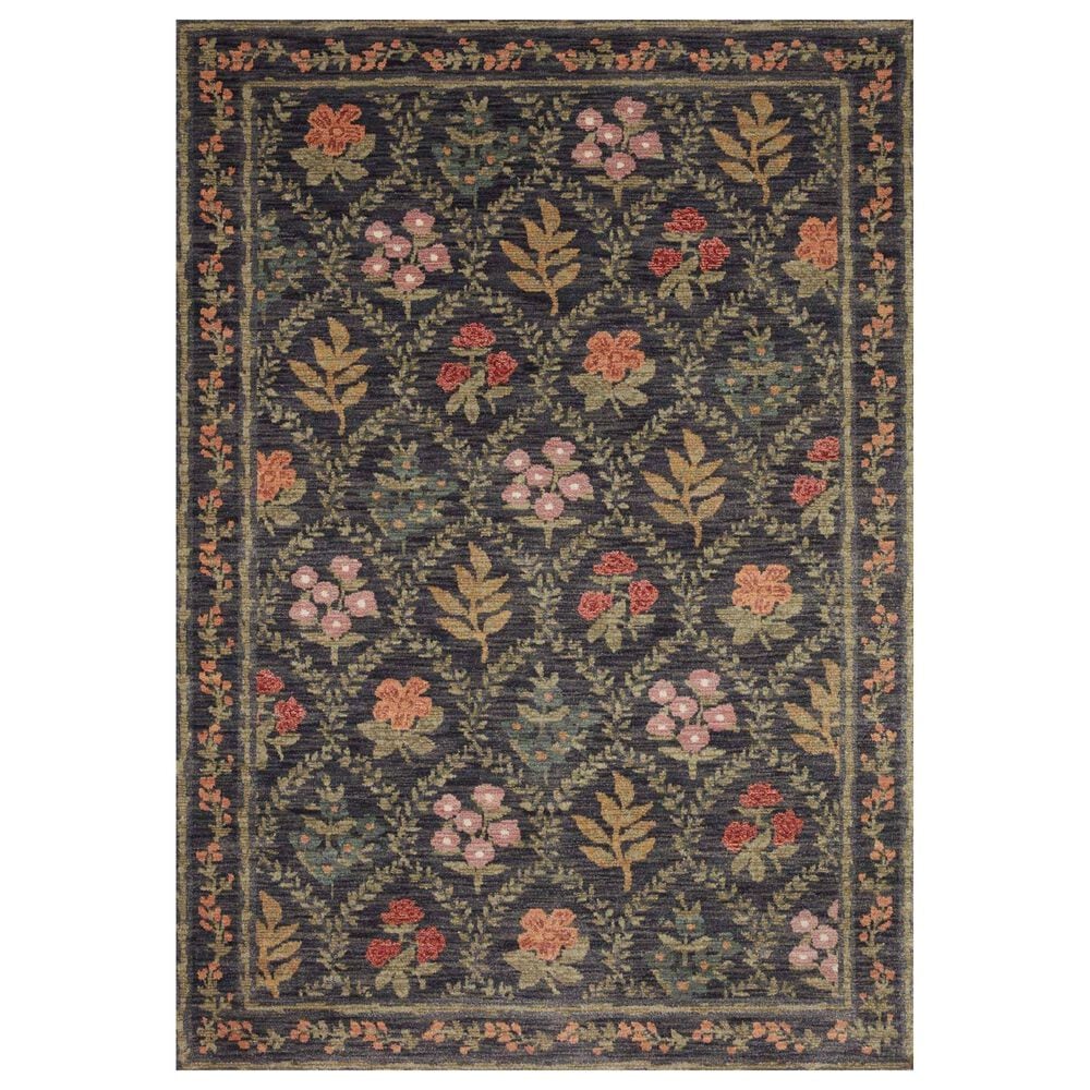 Loloi Fiore FIO-04 3"2" Round Charcoal Area Rug, , large