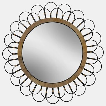 Sagebrook Home 36" Daisy Wall Mirror in Black, , large