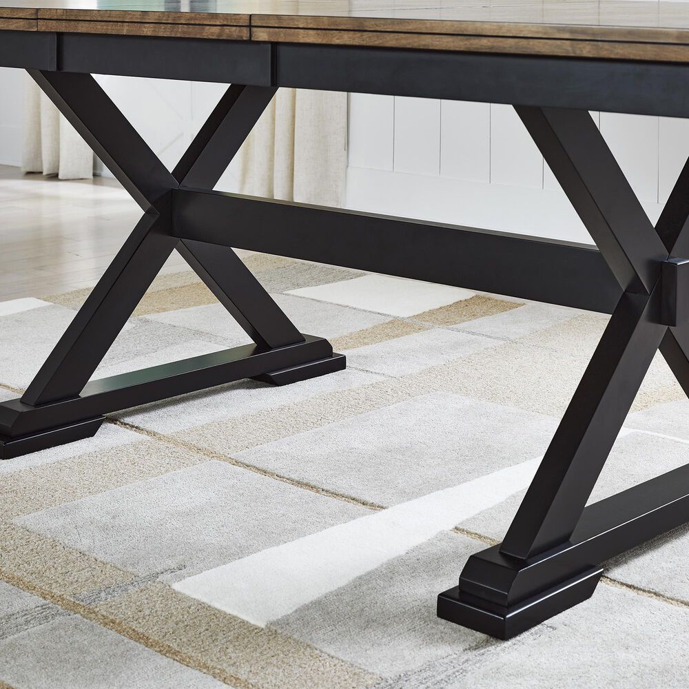 Ashley Wildenauer Dining Table in Deep Brown and Satin Black - Table Only, , large