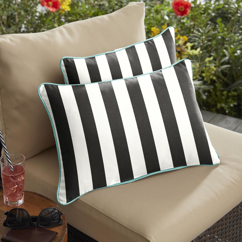 Sorra Home Sunbrella 12" x 24" Pillow in Cabana Classic (Set of 2), , large
