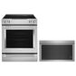KitchenAid 2-Piece Kitchen Package with 30" Slide-In Convection Range and 1.1 Over-the-Range Microwave in Stainless Steel, , large
