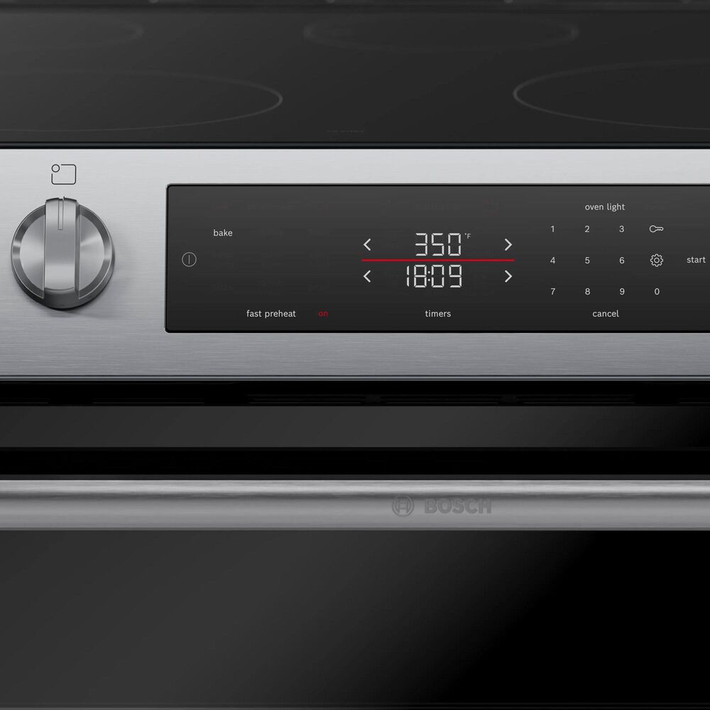Bosch 100 Series 5.8 Cu. Ft. Freestanding Electric Range in Stainless Steel, , large