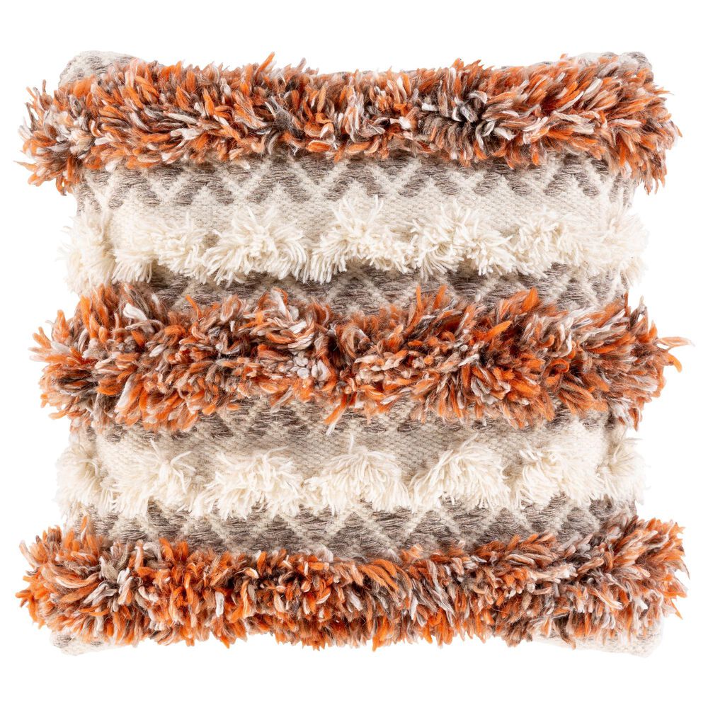 Surya Dacia Toss Pillow in Cream and Burnt Orange, , large