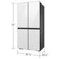 Samsung 22.8 Cu. Ft. Counter Depth 4-Door French Door Refrigerator in White Glass, , large