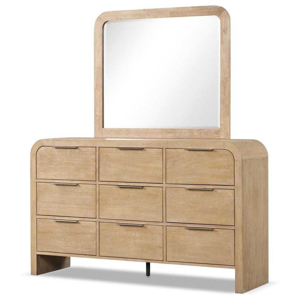 Furniture of America Hayes 9-Drawer Dresser and Mirror in Natural, , large