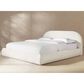 Jennifer Taylor Home Archie Puffy Grounded Queen Upholstered Platform Bed in Almond White, , large