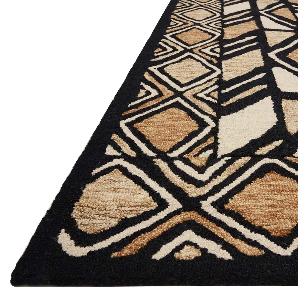Loloi Nala NAL-01 2&#39;6&quot; x 7&#39;6&quot; Black and Beige Runner, , large
