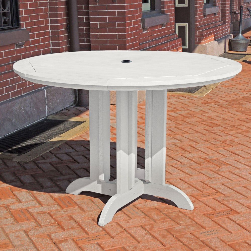 Highwood USA Weatherly 5Piece Round Patio Counter Height Dining Set in