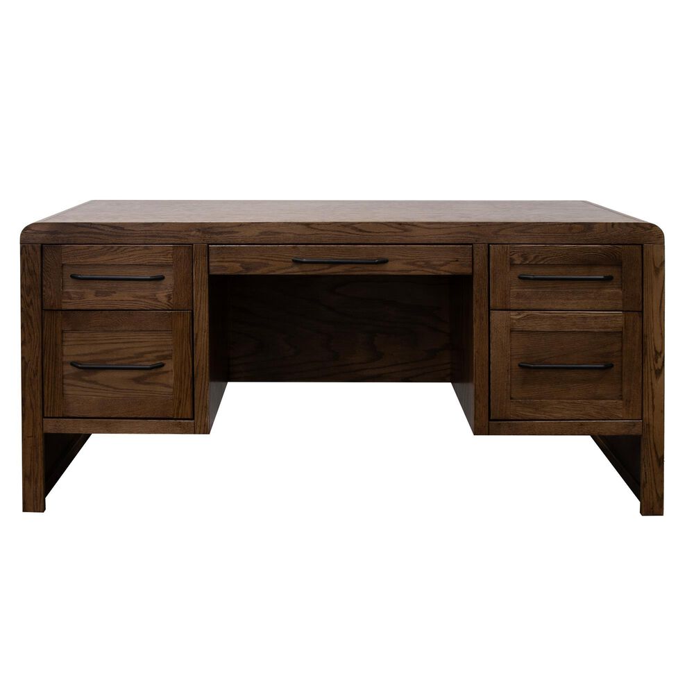 Legends Home Haven Executive Desk in Bourbon, , large