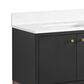 37B Isadore 30" Single Bathroom Vanity Cabinet in Tricorn Black and White Composite Stone Top and Backsplash, , large