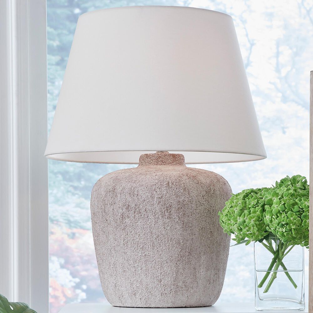 Ashley Danry Table Lamp in Distressed Cream, , large