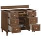 James Martin Vanities Lorelai 48" Single Vanity in Mid-Century Walnut with Single Hole and 3 CM White Zeus Quartz Top & Backsplash, , large