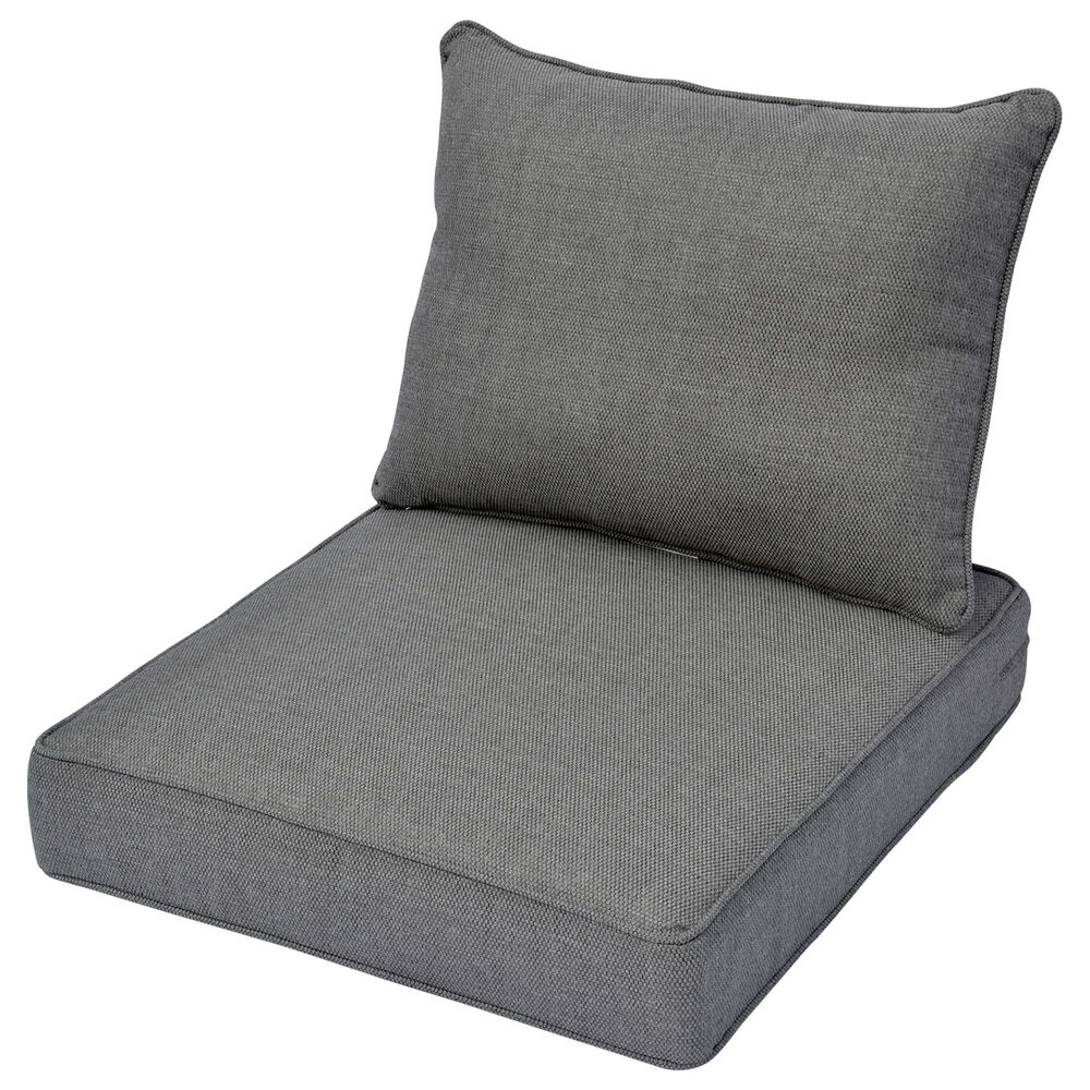 HOMLUX 24" x 24" Outdoor Seat Cushion and Back Cushion Set in Dark Gray, , large