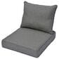 HOMLUX 24" x 24" Outdoor Seat Cushion and Back Cushion Set in Dark Gray, , large