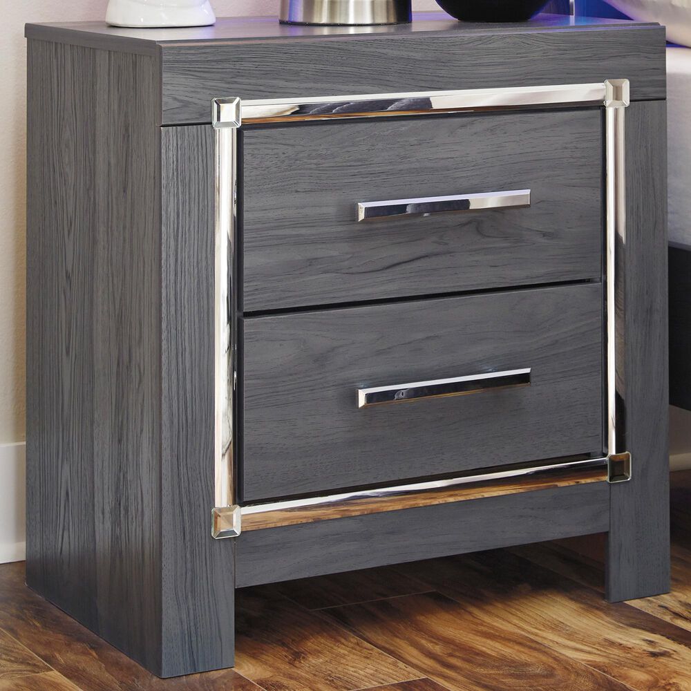 Ashley Lodanna 2-Drawer Night Stand in Gray, , large