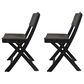 Hearth and Haven Hillside Outdoor Foldable Bistro Chair in Grey and Brown (Set of 2), , large