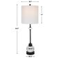 Uttermost Alliance Buffett Lamp in White and Black, , large