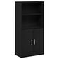 HOMLUX 4-Tier Open Shelf Display Bookcase in Black Oak, , large