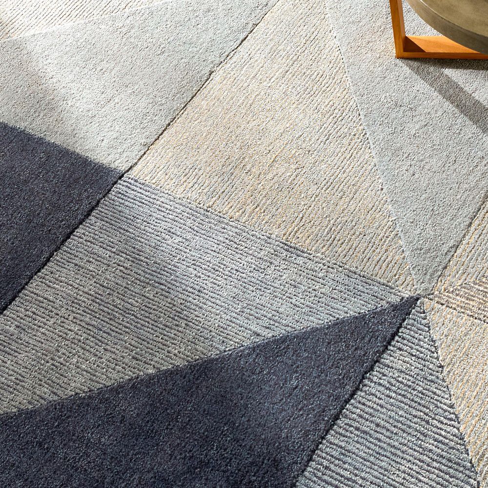 Surya Glasgow 8&#39; x 10&#39; Gray, Navy and Pale Blue Area Rug, , large