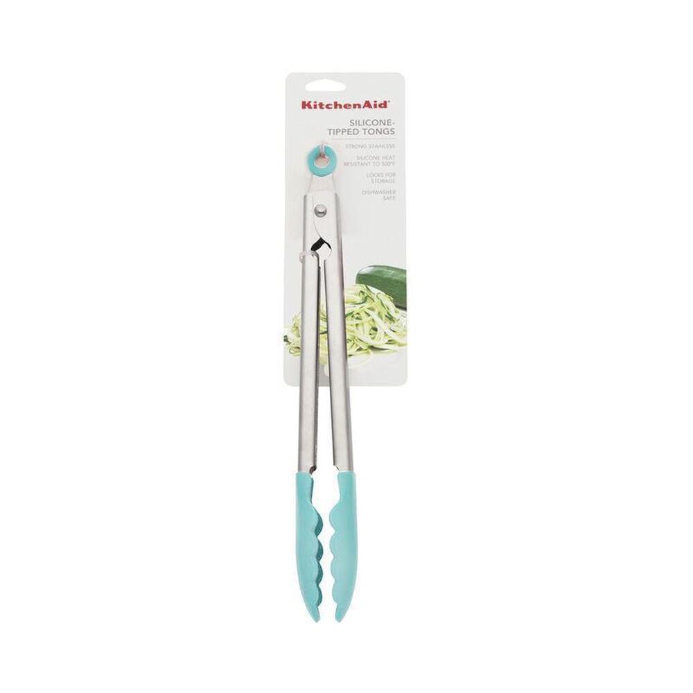 KitchenAid Silicone Tipped Stainless Steel Tong in Mineral Water, , large