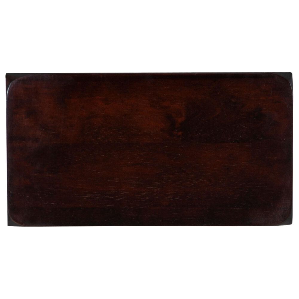 Linon Home Decor Saddle Bar Stool in Dark Brown, , large