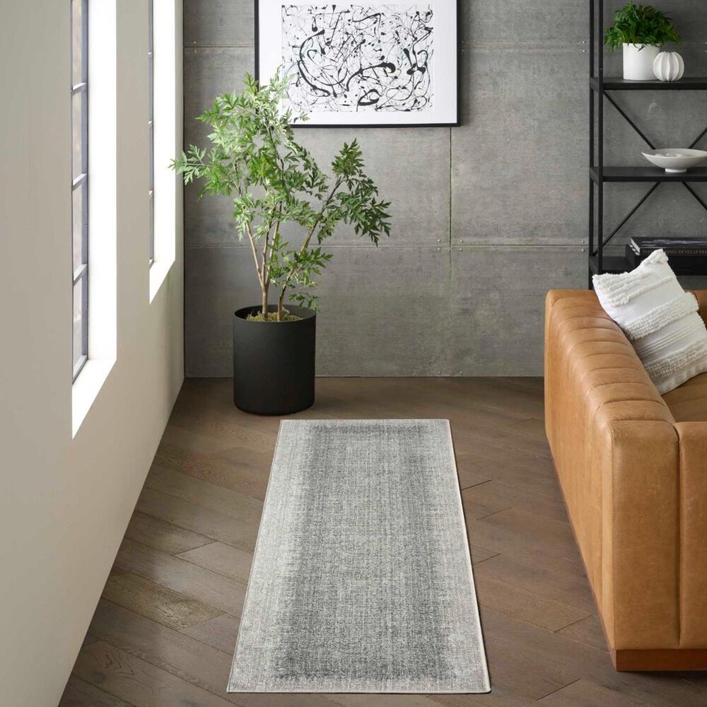 Nourison Grand Street Light Grey 2&#39;2&quot; x 10&#39; Runner, , large