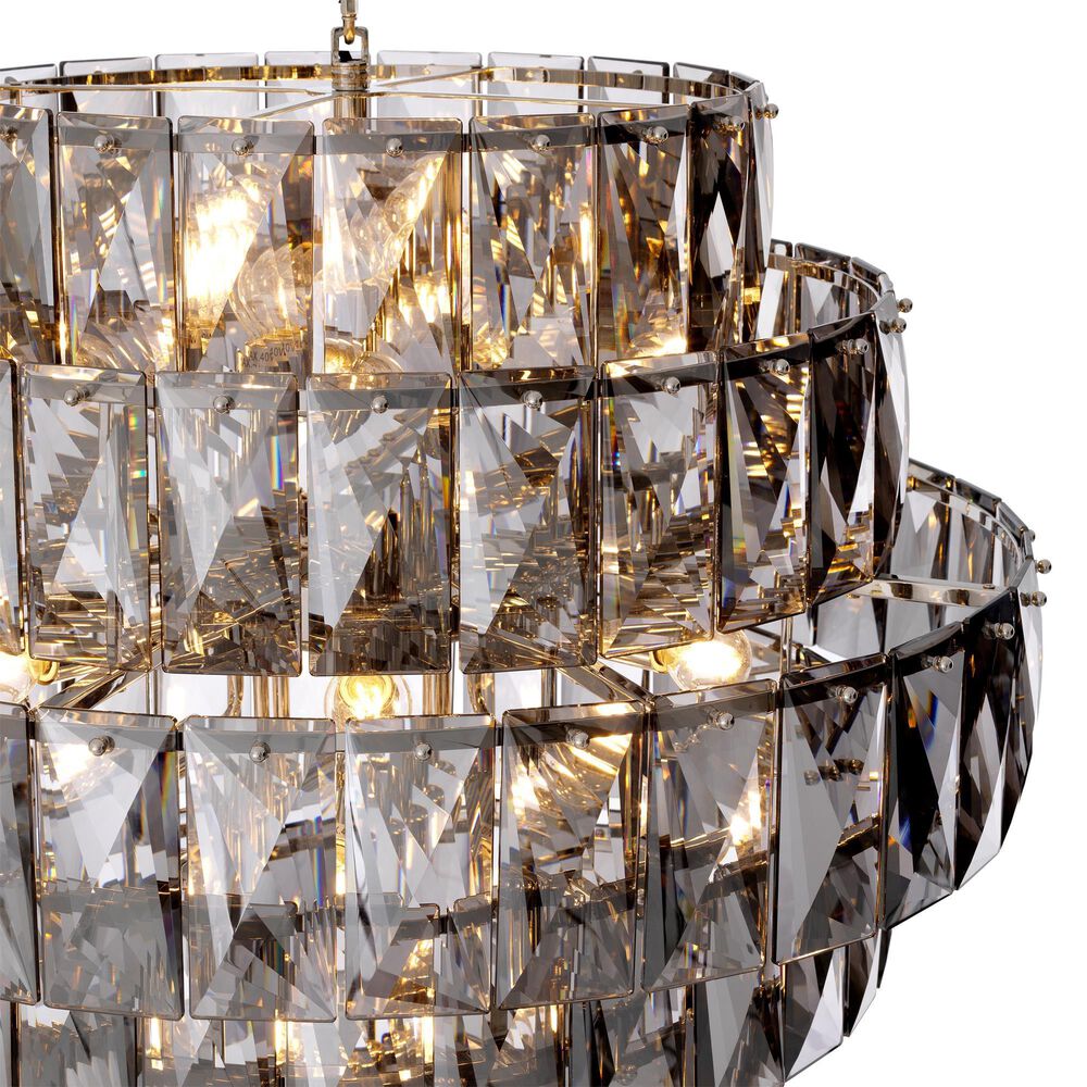 Eichholtz Chandelier Amazone L Chandelier Crystal Glass in Smoke, , large