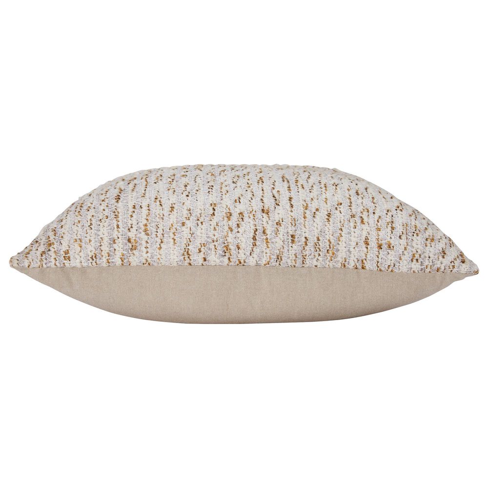 Ashley Abler 20&quot; Square Throw Pillow in Ivory, Gray, Gold and Tan, , large