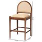 Baxton Studio Maryland Counter Stool in Natural and Walnut Brown, , large