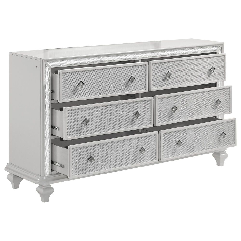 New Heritage Design Stardust 6-Drawer Dresser in White, , large