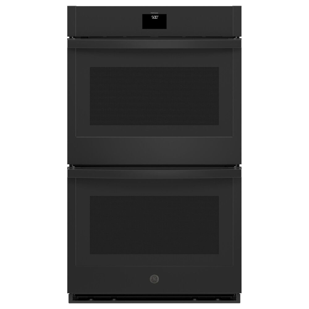 GE Appliances 2-Piece Kitchen Package with Black 30&quot; Smart Built-In Double Wall Oven and Stainless Steel 30&quot; Gas Cooktop, , large