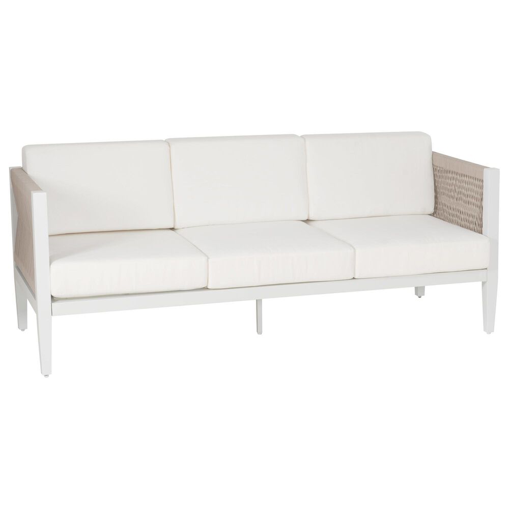 Linon Home Decor Claiborne 3-Seater Outdoor Sofa in White, , large