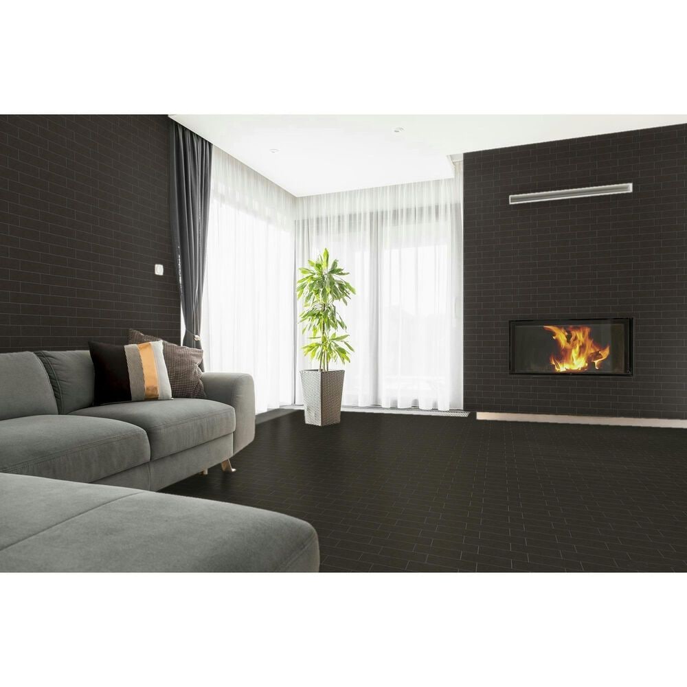 Emser Passion Nero 3&quot; x 8&quot; Glossy Porcelain Tile, , large