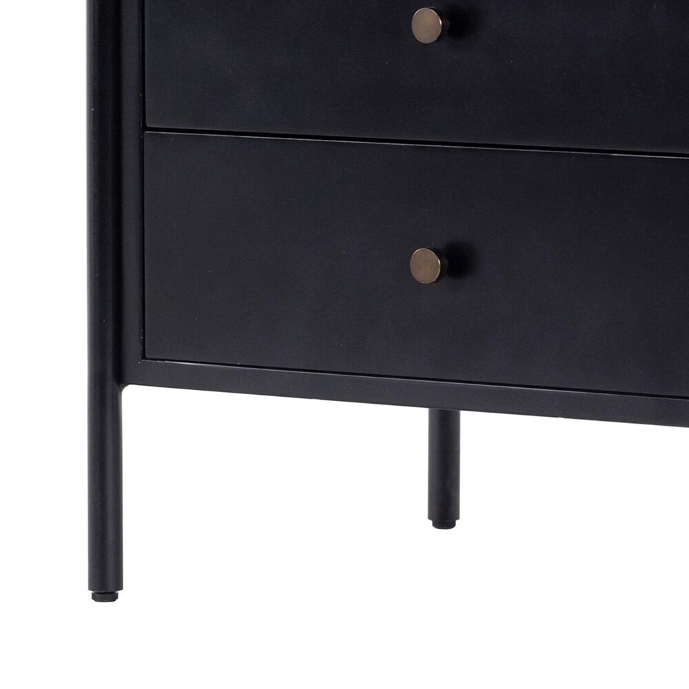 Four Hands Soto Metal 3-Drawer Nightstand in Black, , large