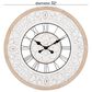Maple and Jade 32" Wall Clock in Light Brown and White, , large