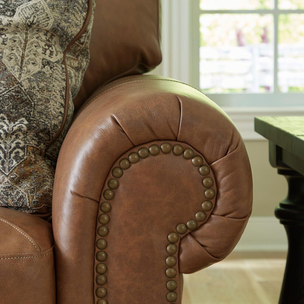 Ashley Carianna Stationary Sofa and Loveseat Set in Caramel, , large