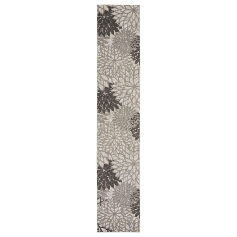Nourison Aloha 2"3" x 10" Silver and Grey Indoor/Outdoor Runner, , large