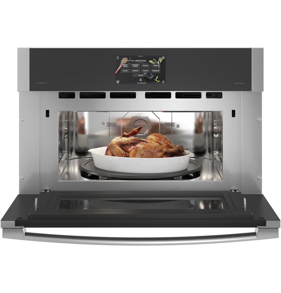 GE Profile 30&quot; Single Electric Wall Oven with 120V Advantium Technology in Stainless Steel, , large