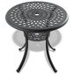 Hearth and Haven Aluminum Patio Dining Table With Umbrella Hole and Bottom Shelf in Black, , large